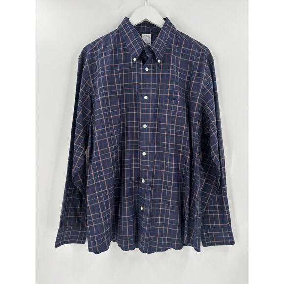Brooks Brothers Other - Brooks Brothers 1818 Button Down Shirt Mens XL Blue Plaid Regent Long Sleeves